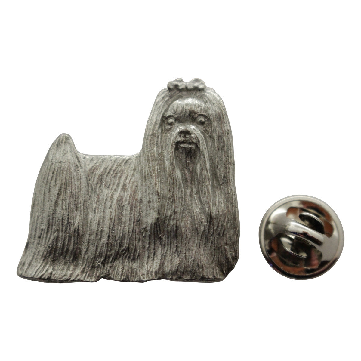 Maltese Pin ~ Antiqued Pewter ~ Lapel Pin ~ Sarah's Treats & Treasures